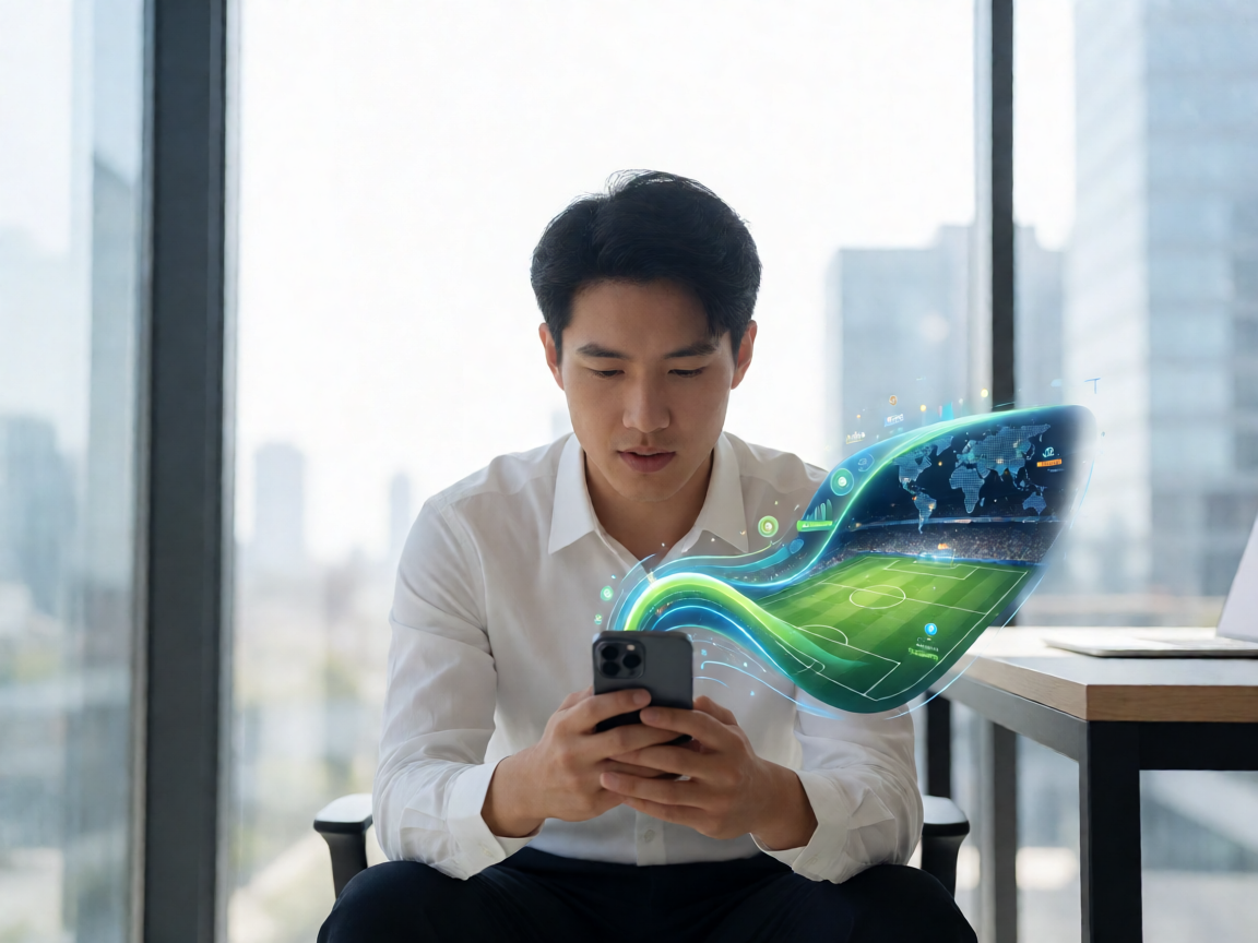 手机屏幕显示V体育APP界面